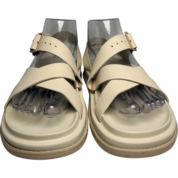 Chaco Townes Women's Leather Sandals Size 7 Beige Comfort Walking Travel - Picture 10 of 13
